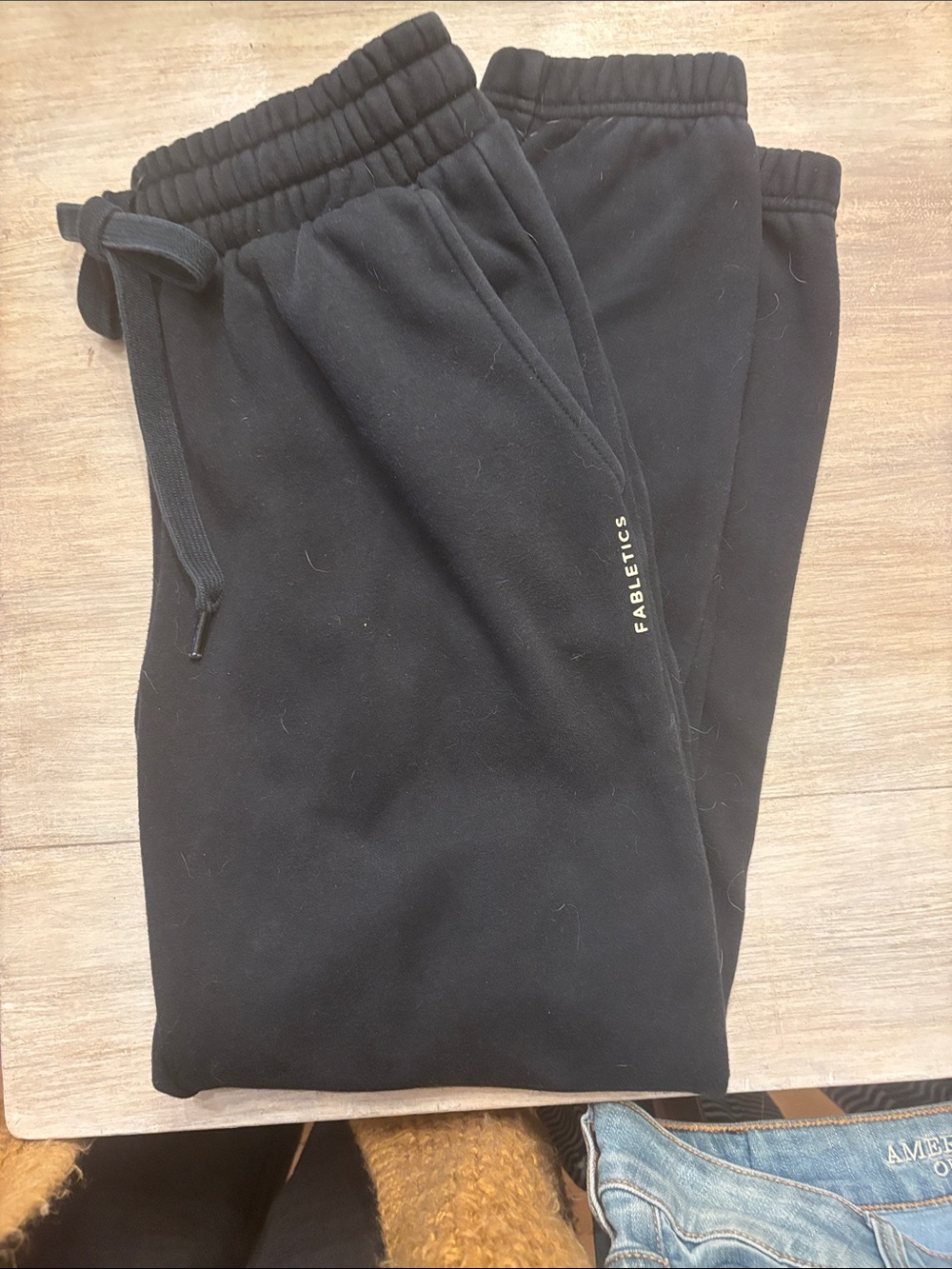 Fabletics Black Logo Jogger Pants